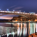 the Henry Hudson Bridge on ice