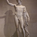The Statue of Antinous, Mus&eacute;e du Louvre, Paris, France.