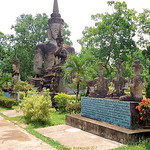Sala Keoku or Wat Khaek, near to the Thai-Lao border and the Mekong river, in 2013, North East Thailand or Issan, Nong Khai Province, Thailand.