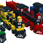 1880's Western steam engines with faces - Hunter, Daisy, Brent, and Cole