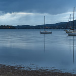 Overcast Morning on the Bay with Boats