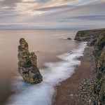 The stack at chemical beach, Seaham taken from the cliff top.