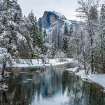 Half Dome Sentinel Bridge Yosemite National Park Sony A7R III California Fine Art Winter Landscape Nature Photography! High Res 4k 8K Photography! Dr. Elliot McGucken Fine Art Wild California Yosemite NP! Sony FE 16&ndash;35 mm G Master Wide-Angle Zoom Lens!