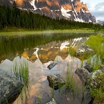 Ramparts in Tonquin Valley at Sunrise