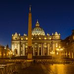 St Peter's Square at Night, The Vatican