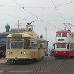 Blackpool Transport 304 tram car with 701