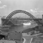 Tyne Bridge and Newcastle Quayside, 1950