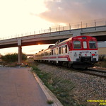 Tren de Cercan&iacute;as de Renfe (l&iacute;nea C-3) a su paso por XIRIVELLA (Valencia)