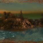 In the Middle of the Sea, Weathered (Oils - chipping away on wood look)