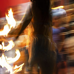 Fire dancer blur