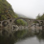 Ancient Roman Bridge over Arda River in Bulgaria called Dyavolski most (The Devil's Bridge)