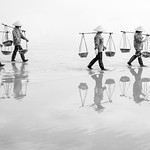 Farmer at salt field 2 - Nha Trang Workshops photo tour