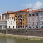 Arno River (The Church of Santa Maria Della Spina center), Pisa - 2022 September 6