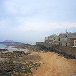Plage de Bon-Secours at the low tide, Saint-Malo, France