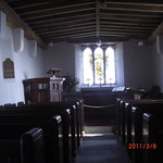 Interior St Michaels Church,Brentor,Dartmoor.