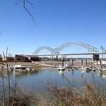 03-10-12; Hernando De Soto Bridge, River Terrace & Harbor Landing on Mud Island, Memphis TN
