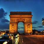Arc de Triomphe &agrave; l'heure bleue