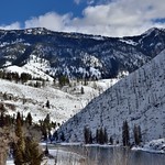 The Snake River Flows Through the Mountains of Wyoming