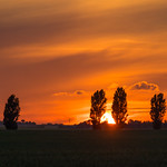 Summer sunset on the Countryside
