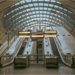 Canary Wharf underground station escalators