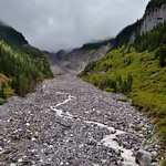Looking Up a Glacial Valley with the Nisqually River (Mount Rainier National Park)