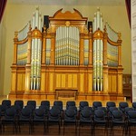 Tanunda. This 1877 Hill and Son pipe organ was built for Adelaide Town Hall. It was removed in 1989 before being moved to Tanunda. Restoration took 15 years. Now in the Soldiers Memorial Hall. .
