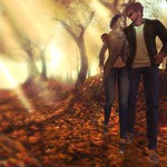 walk in the autumn of trail