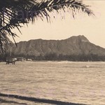 Waikiki Beach Diamond Head 1920s