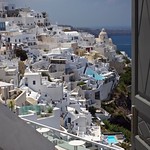 Welcome to #Fira! Opening #door on the #pools, #house, #rooftops of #Fira. #BlueSky #Caldera #City #Cyclades_Islands #Greece #Santorini #Sea #Thira #Travel #Travelphotography #Flickr