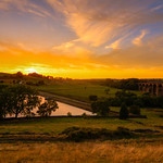 Hewenden Reservoir at dusk