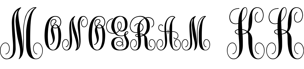 Capital letters and raised small caps only. Monogram Kk Font Free Download Similar Fonts Fontget