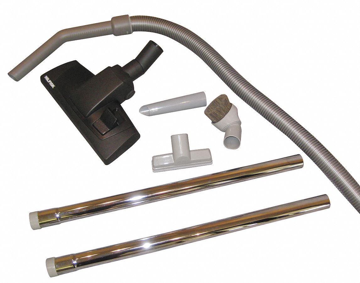 There are dedicated nilfisk vacuums for carpets, pet hairs, or parquet flooring. NILFISK Vacuum Attachment Kit, For Hose Diameter 1 1/4 in