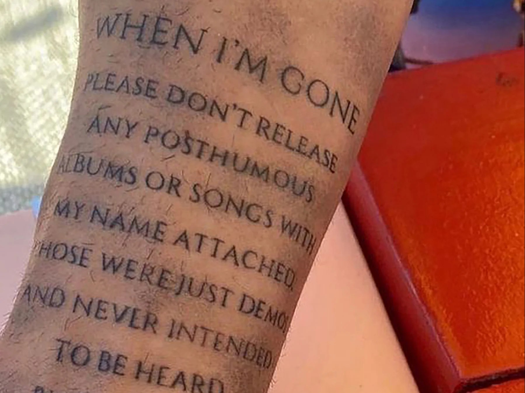 Juice Wrld Tattoo - Anderson Paak Gets A Tattoo Warning Against Releasing His Music If He Dies The Independent