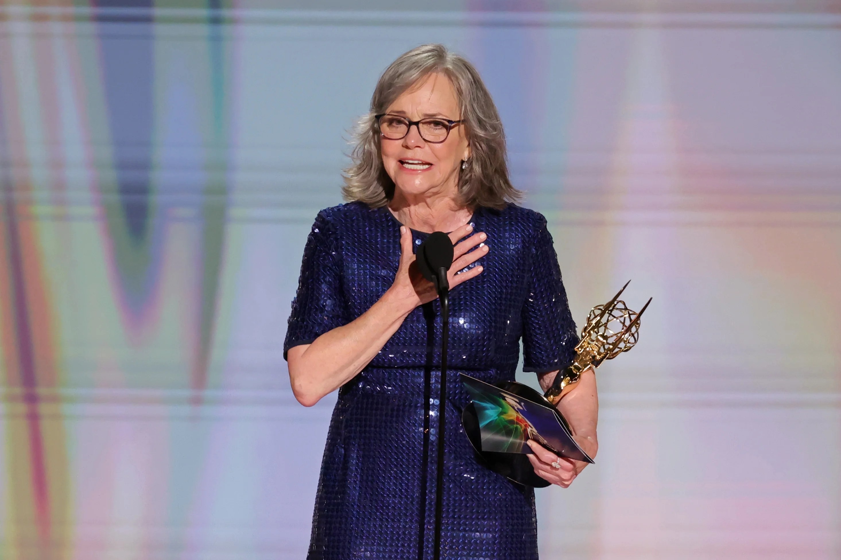 Sally Field appears to take swipe at Trump’s Canada trade war in Emmys speech