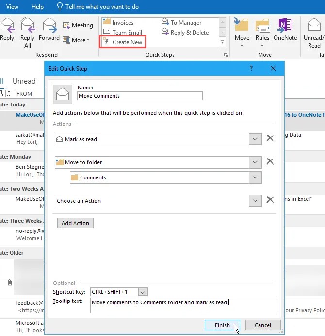 Quick Steps in Outlook