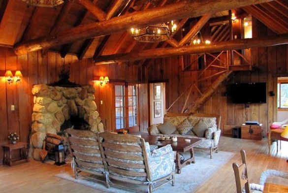 It rests on rocks which serve as stilts to protect from overflows from the nearby stream. Was This Clark Gable's Mountain Getaway? Vintage Cabin For