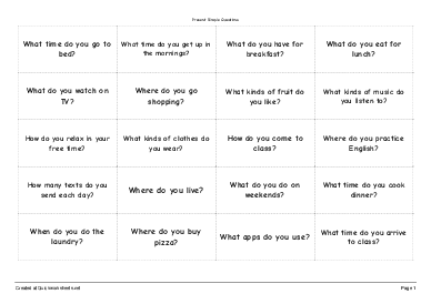 simple present tense worksheets