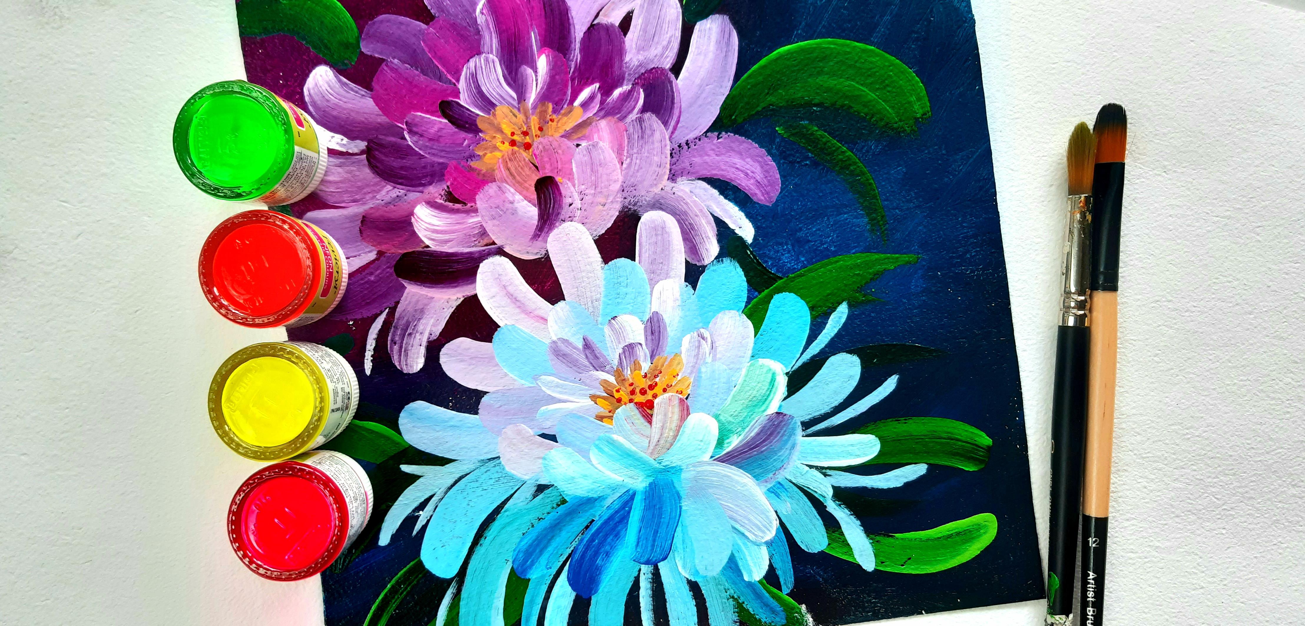 Check out our acrylic painting flowers selection for the very best in. Easy Flower Painting Tutorial For Beginners How To Paint Peony Flowers With Acrylic Paint On Canvas Meenakshi Muthuraman Skillshare