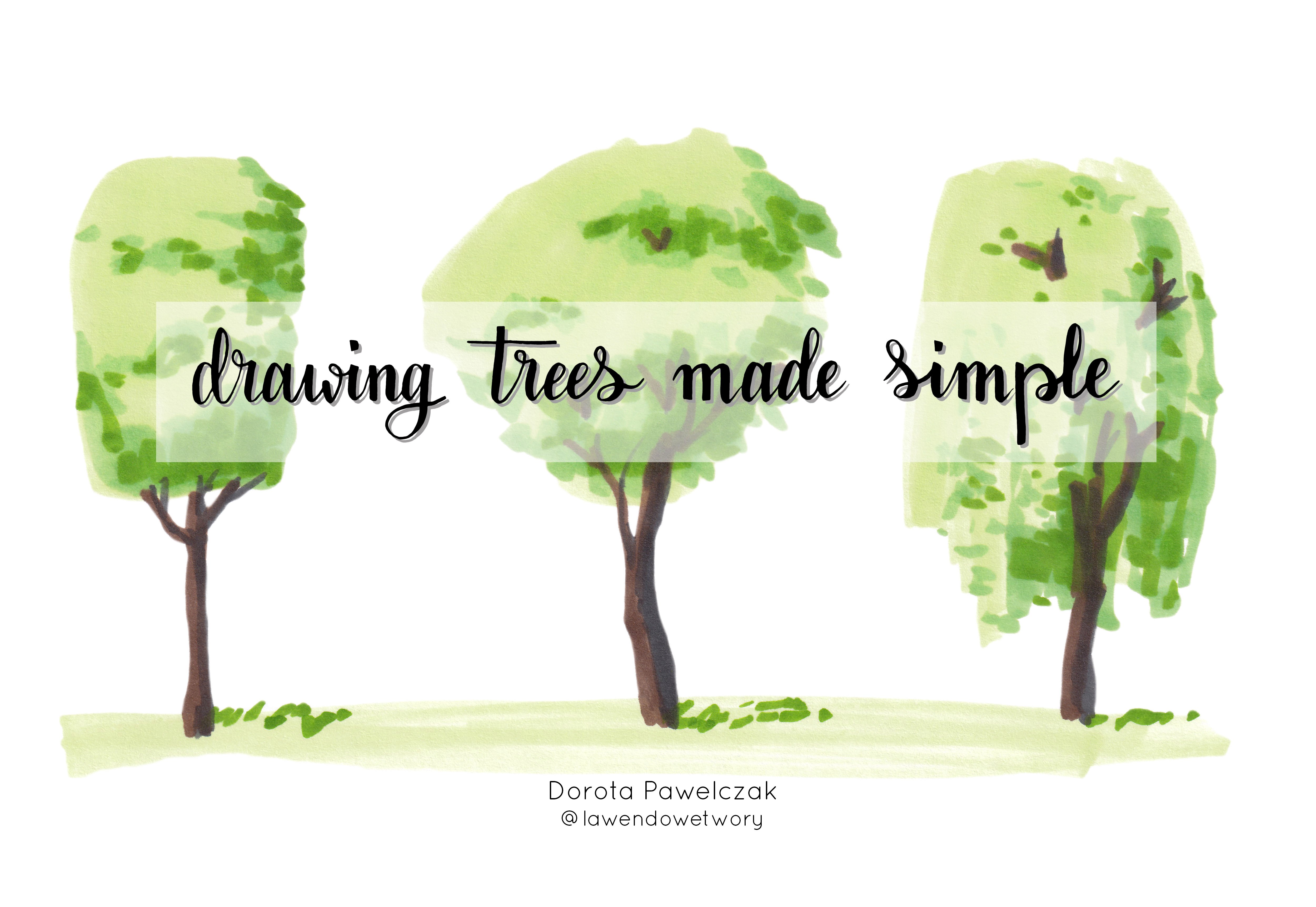 Download 170000+ royalty free tree drawing vector images. Drawing Trees Made Simple With Alcohol Markers Dorota Pawelczak Skillshare