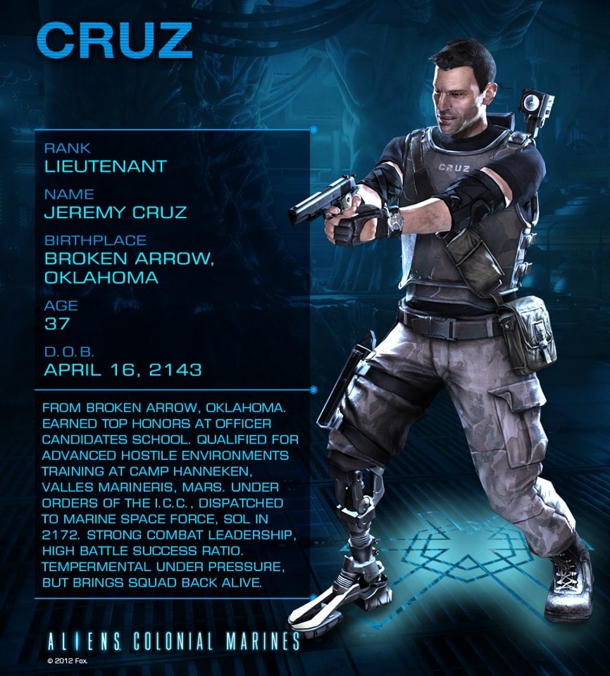 A brief look at borderlands and aliens: Aliens Colonial Marines Character Art