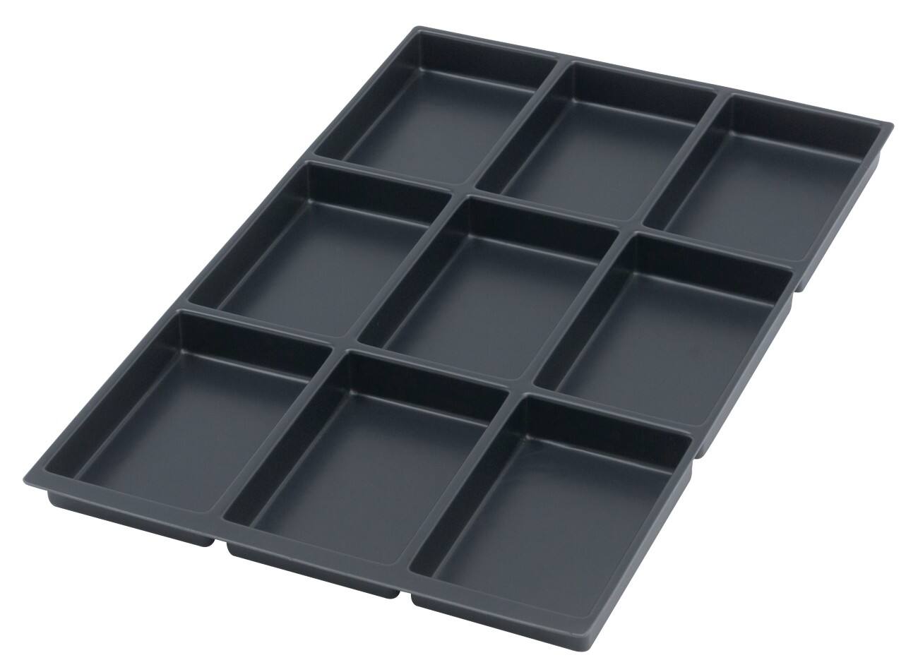 26 x 23 x 9 cm,. Bac De Rangement Pour Tiroir Bisley Noir 215 X 340 X 22 Mm 9 Unites Viking Direct Be