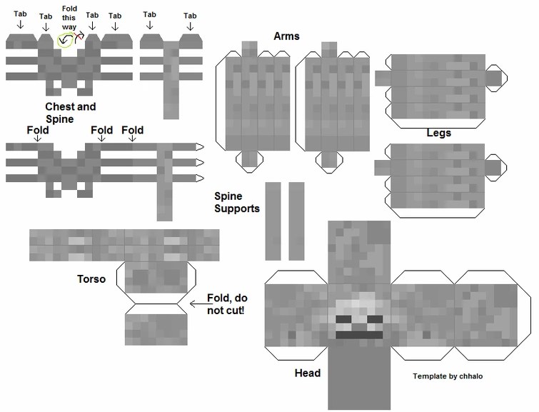 You can now download the best collection of printable minecraft papercraft . Normal Skeleton Papercraft Almost Done Fandom