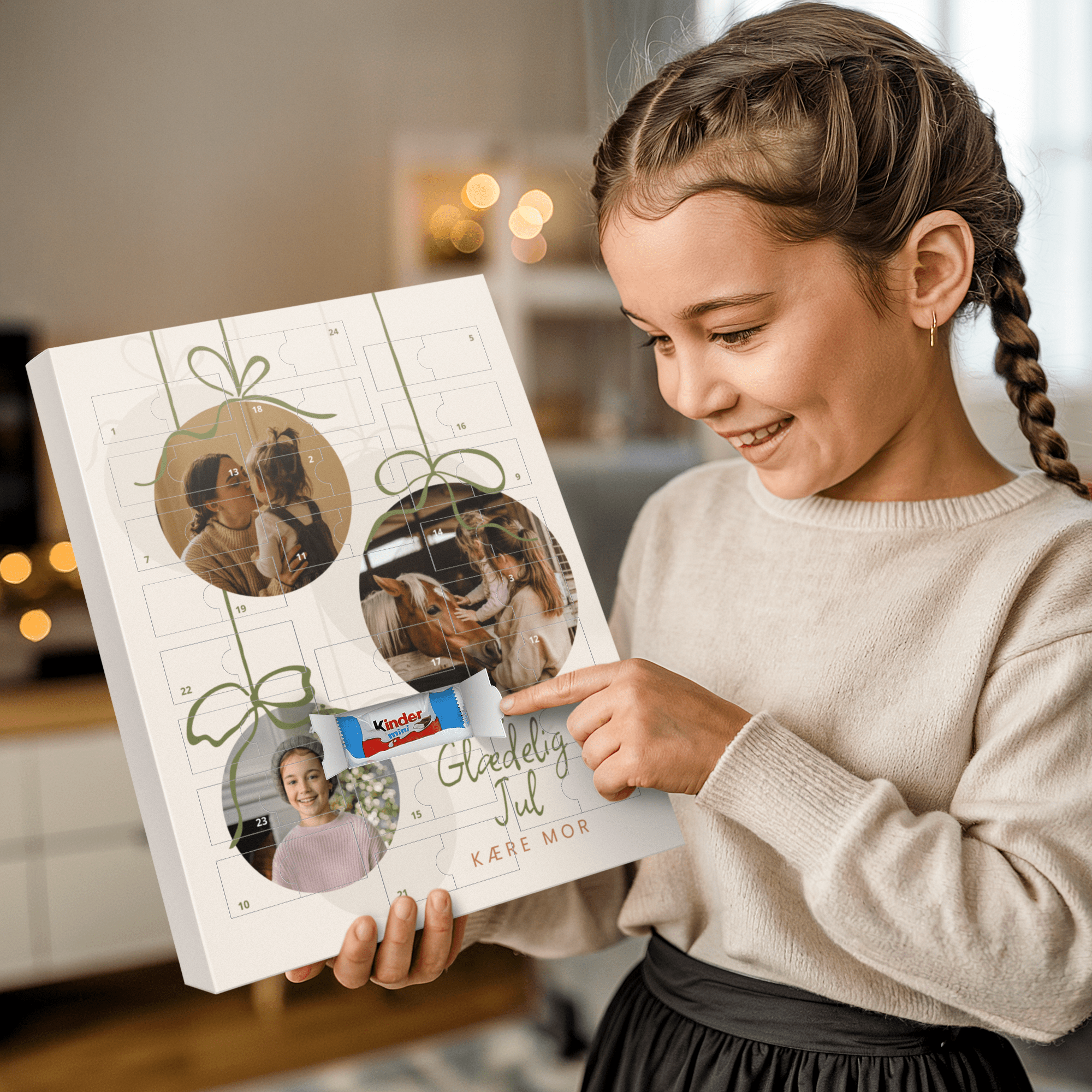 Personlig Kinder chokolade adventskalender