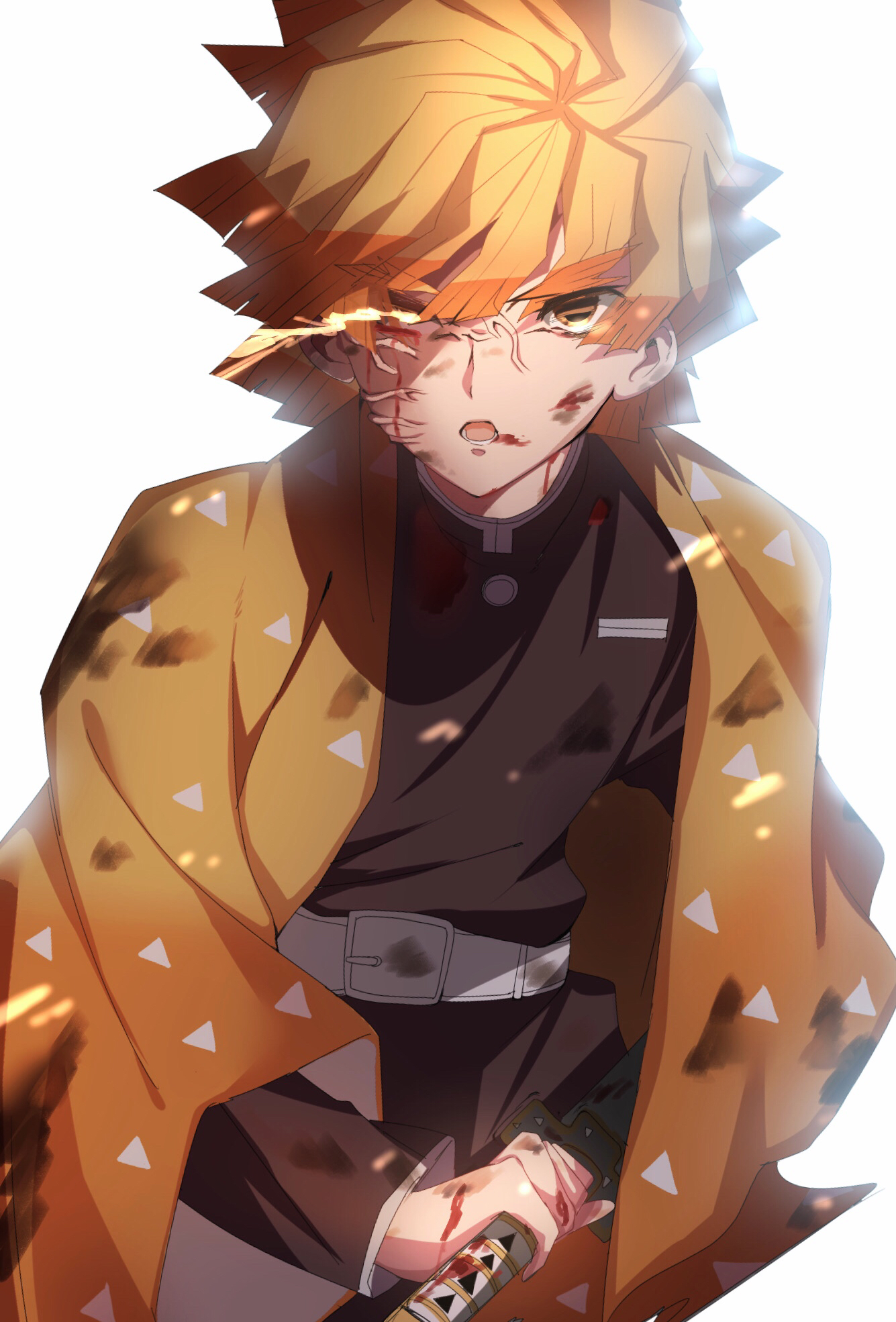 He is a demon hunter and a member of the demon killing corps and a traveling companion of tanjirou . Pixiv Id 21598065 - Zerochan Anime Image Board