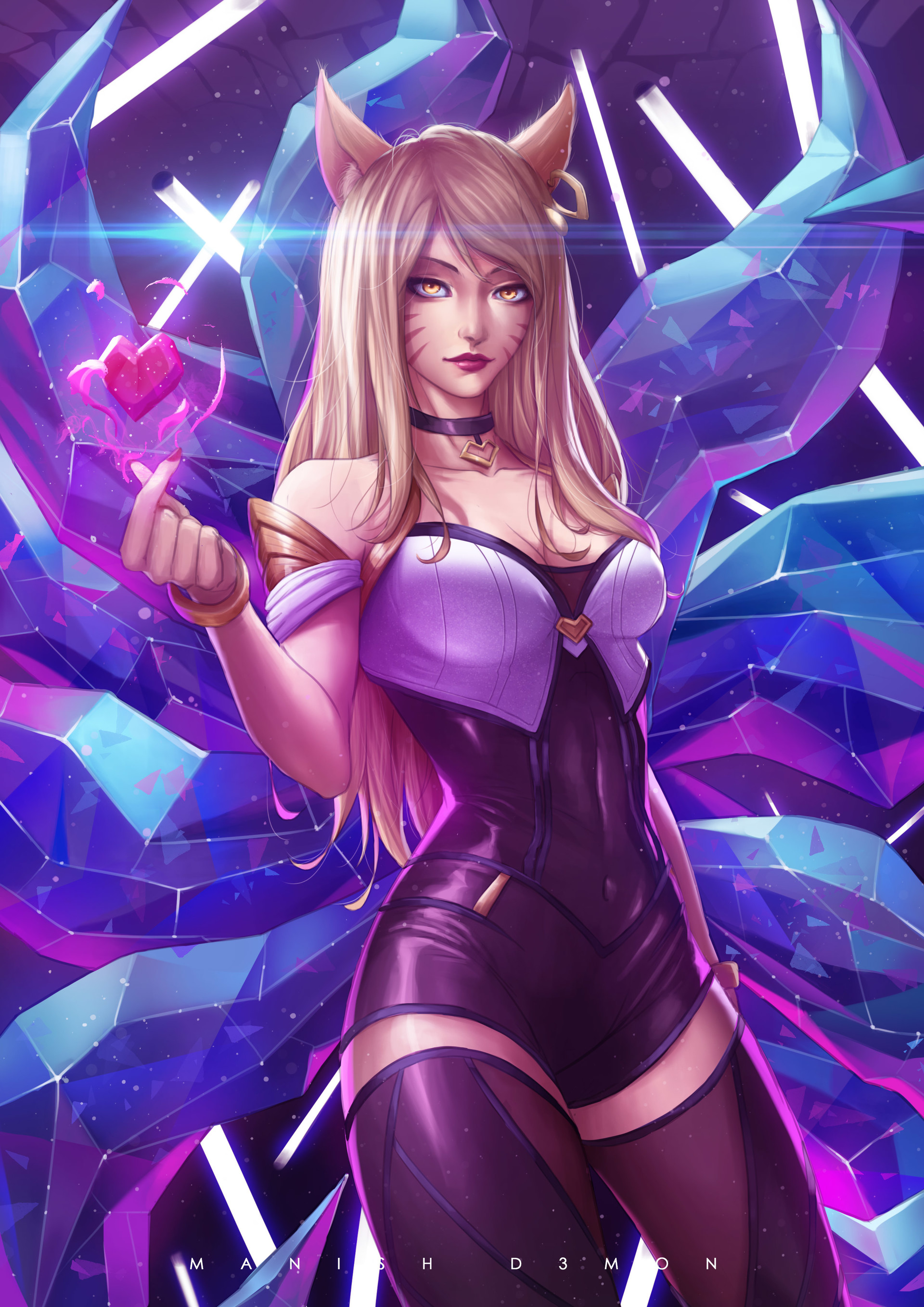 Kda ahri cyberpunk #3, league of legends poster, vintage gaming wall . Ahri League Of Legends Image 3336034 Zerochan Anime Image Board
