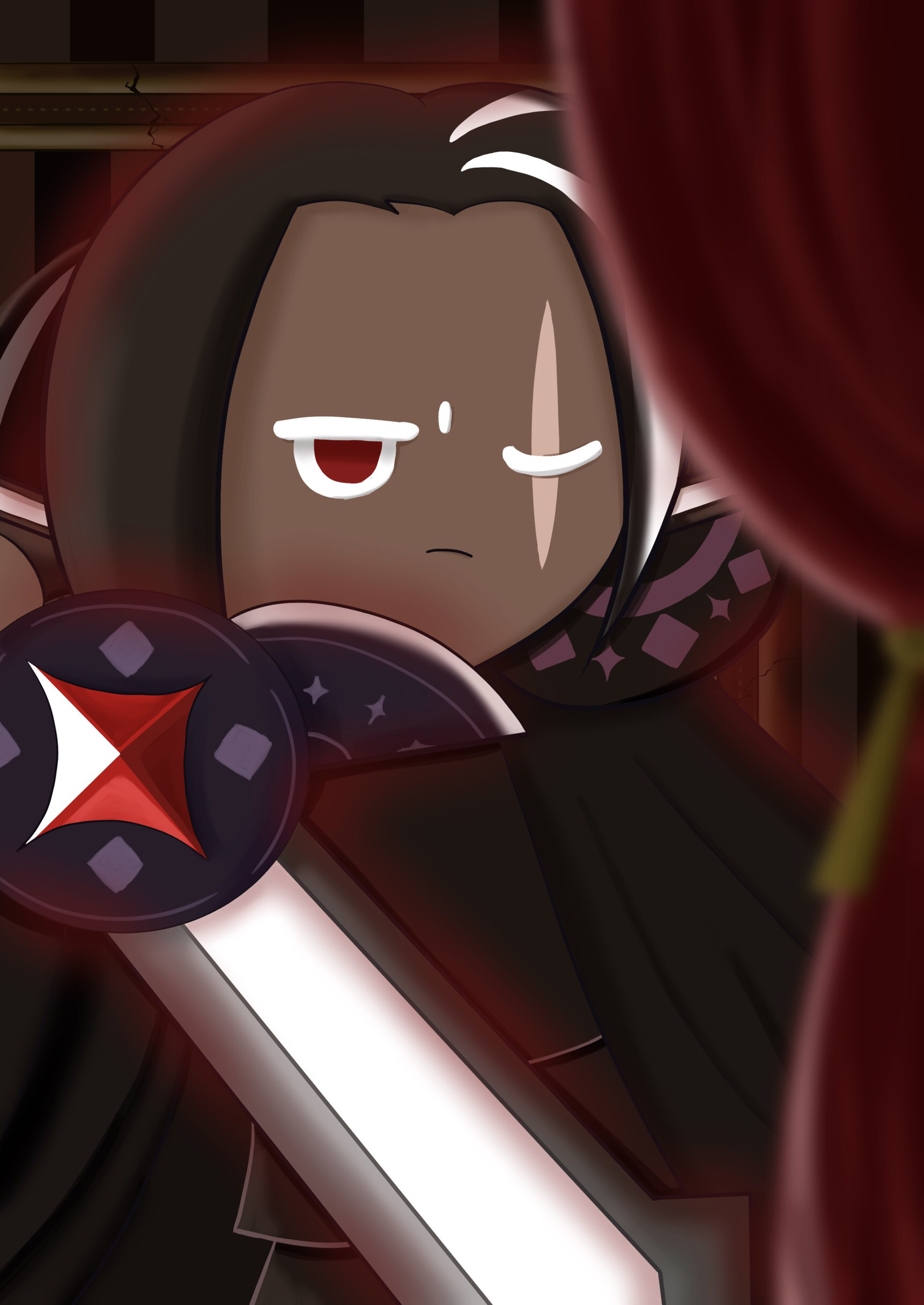 He summons dark thunder and destroys . Dark Choco Cookie Cookie Run Ovenbreak Image 2643565 Zerochan Anime Image Board