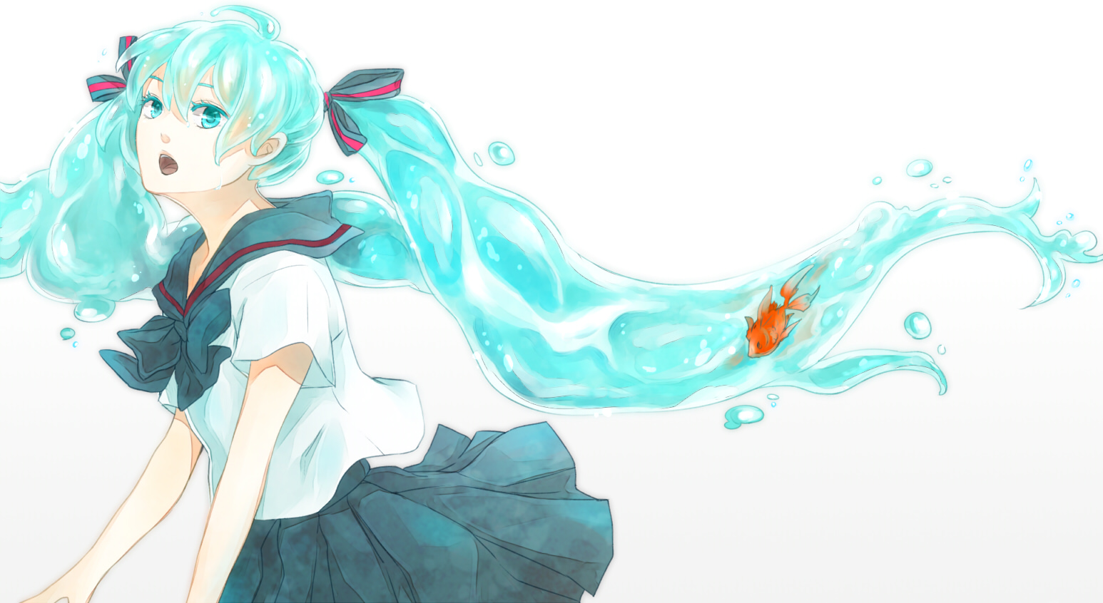 This hd wallpaper is about vocaloid, hatsune miku, watercolor, dove, anime, blue, anime girls, original wallpaper dimensions is 1920x1200px, . Hatsune Miku Vocaloid Image 1436388 Zerochan Anime Image Board