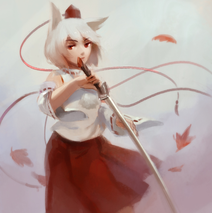 Momiji inubashiri plays a flute or something. Side34 Zerochan Anime Image Board