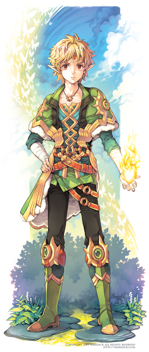 Add a root tone 1 . Elf, Male, Blonde Hair, Solo - Zerochan Anime Image Board