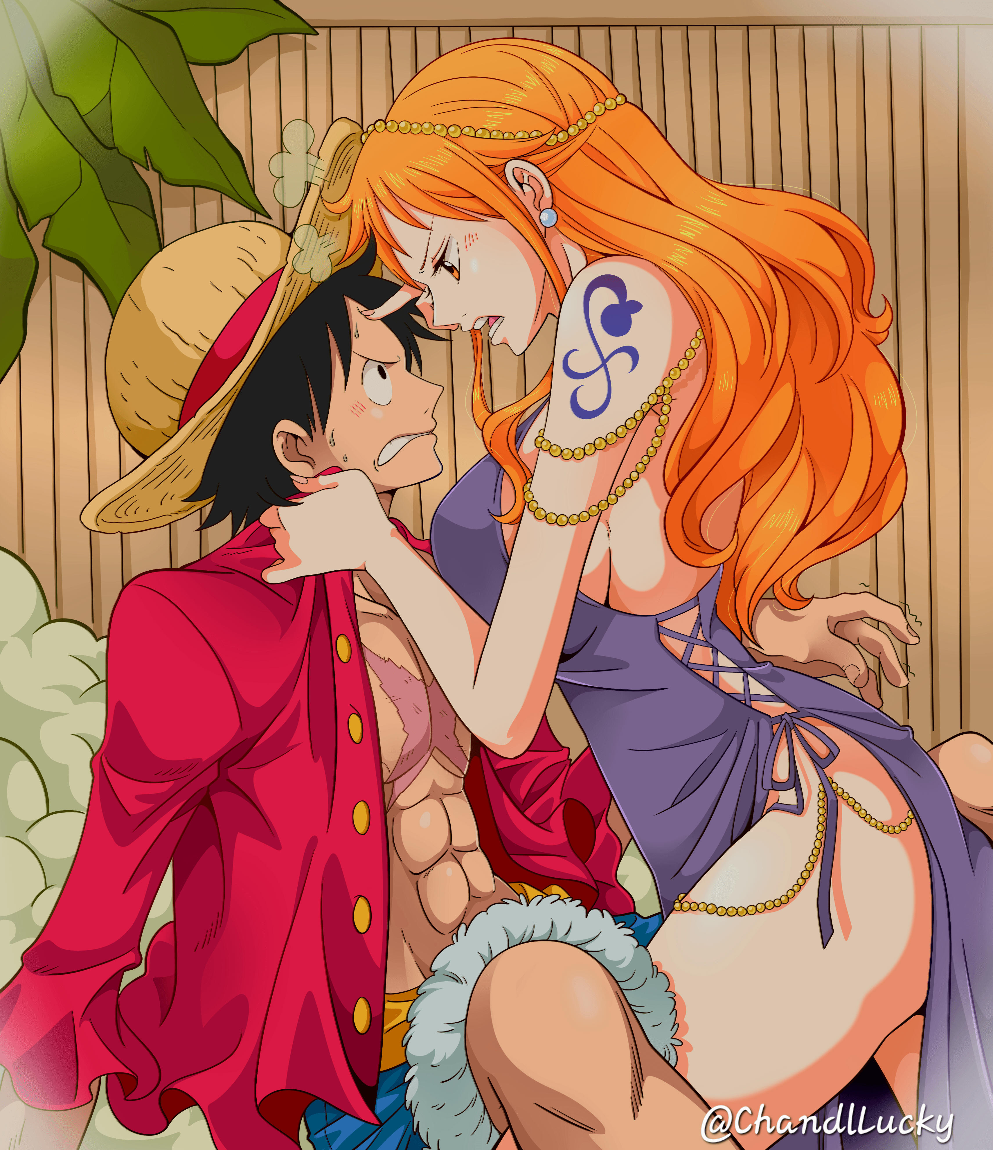 Nami enjoying her ass- Luffy's ultimate pleasure